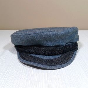 Sz L Vintage Gray Wool Cap